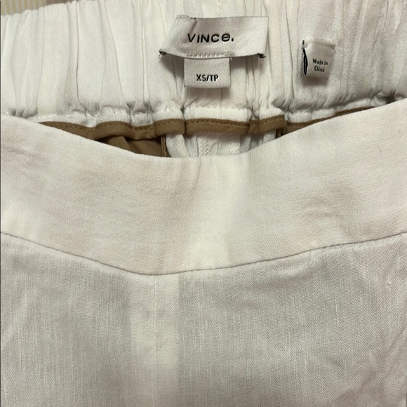 Vince White Cropped Ankle Pants Relaxed Fit - Picture 4 of 5